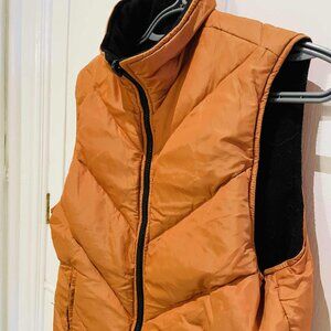 Rust Orange Puffer Vest - SM